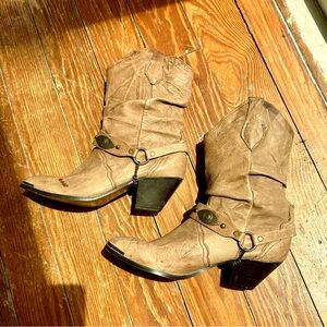 Leather Western‎ Harness Boots